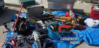 Campo rom di Giugliano, sequestrati 300 kg attrezzi scasso