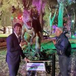 Stefano De Martino e Biagio Izzo all’inaugurazione di Living Dinosaurs alla Mostra d’Oltremare