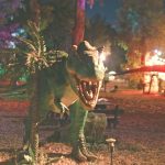 Living Dinosaurs alla Mostra d’Oltremare anche in notturna tra mille effetti di luce