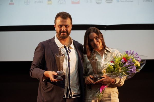 Edoardo De Angelis e Pina Turco con i jurors di #Giffoni50Plus