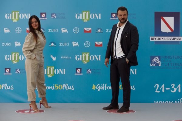 Edoardo De Angelis e Pina Turco con i jurors di #Giffoni50Plus