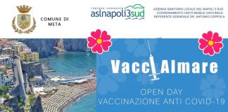 Meta di Sorrento, vaccini in riva mare con caffè e cornetto