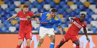Follia Mario Rui lascia il Calcio Napoli in dieci: lo Spartak vince 3-2