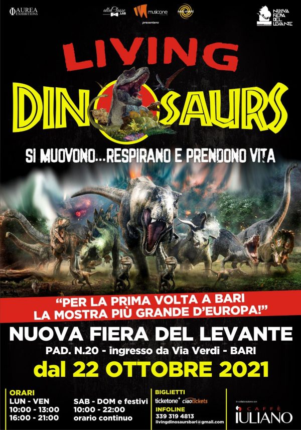 Alla Fiera del Levante di Bari arrivano i giganti preistorici del “Living Dinosaurs” Alla Fiera del Levante di Bari arrivano i giganti preistorici del “Living Dinosaurs”