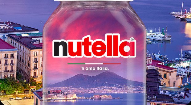 Nutella, il golfo di Napoli e Procida sui vasetti