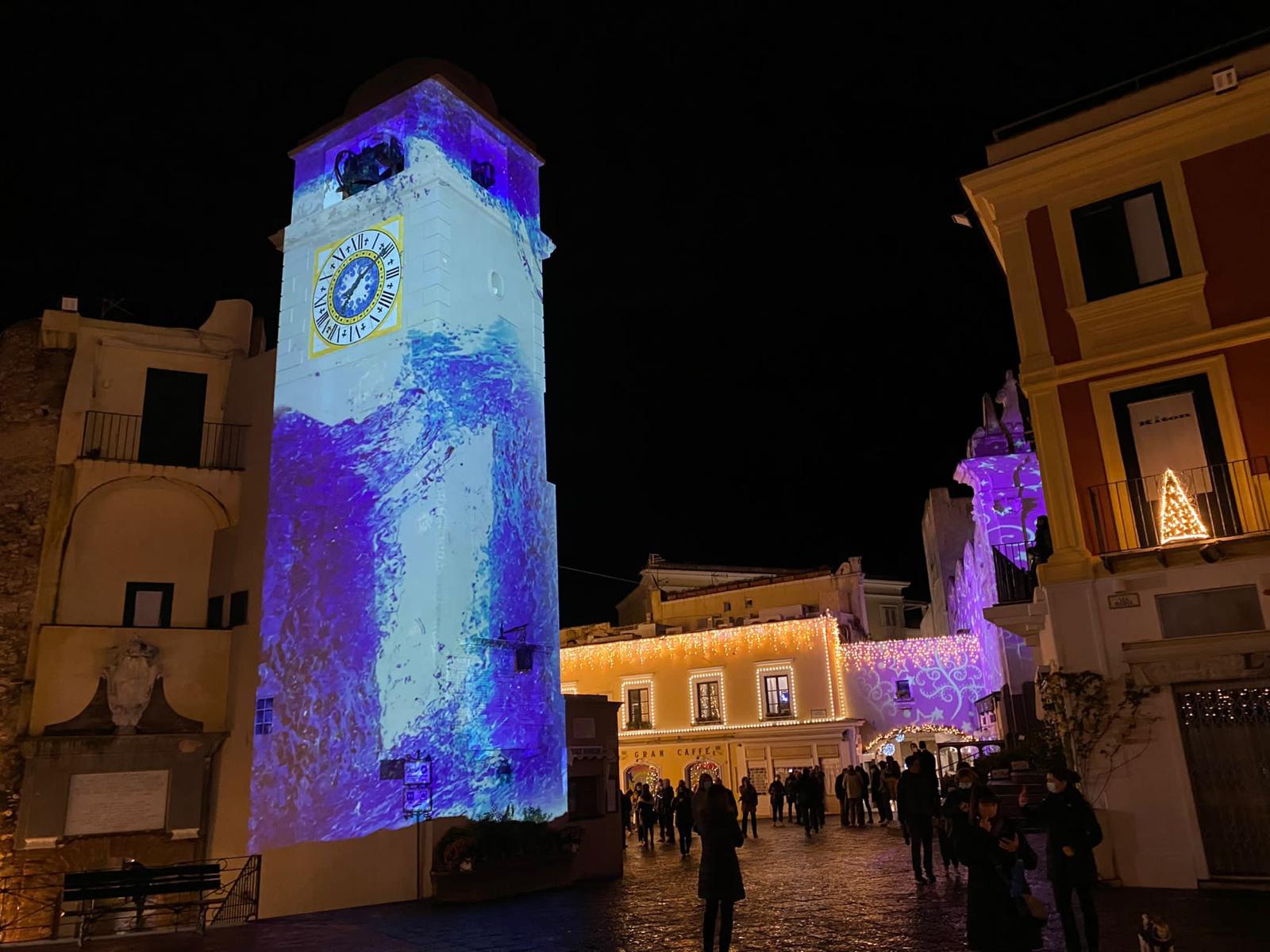 Endless Blue - Video Proiezione sul Campanile di Capri (Video e Foto)