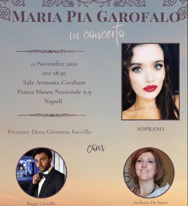 Maria Pia Garofalo in concerto a Napoli presso la Sala Armonia Cordium