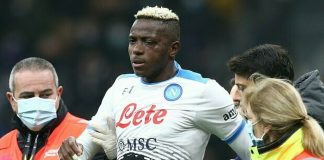 Calcio Napoli, Osimhen: infortunio? E' esplosa la faccia