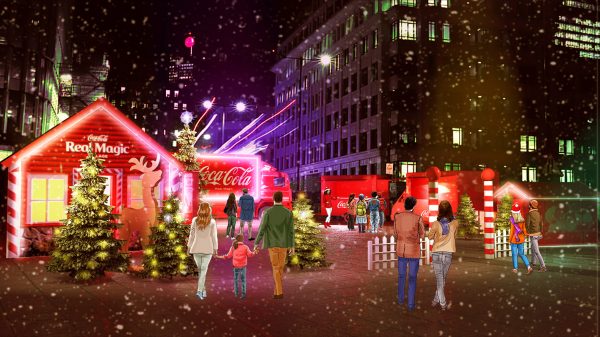 Il Real Magic Village di Coca-Cola accende il Natale di Piazza Dante