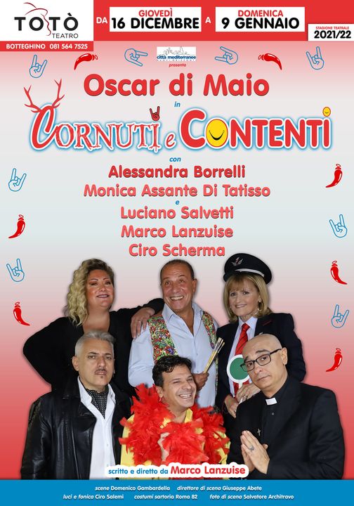 Oscar Di Maio Al Teatro Totò fino al 9 gennaio con "Cornuti e Contenti"