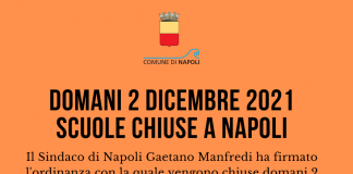 Allerta meteo in Campania: Domani 2 dicembre scuole chiuse a Napoli