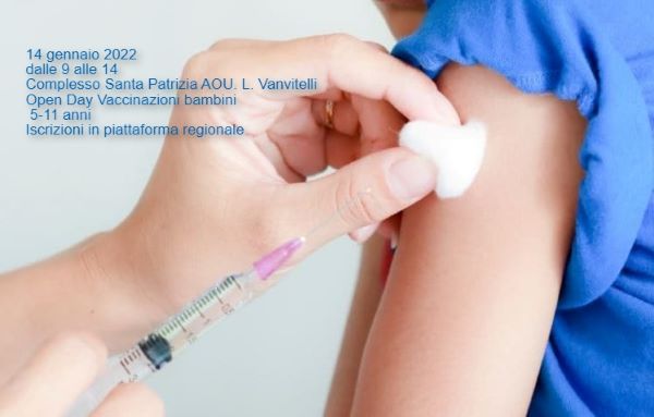 Vaccino anti Covid 19 a Napoli: il 14 gennaio open day per bambini al Policlinico Vanvitelli