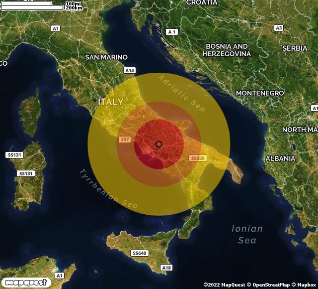 Benevento, terremoto nella notte: magnitudo 3.1