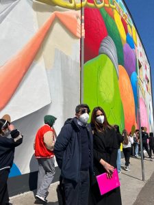 Fuorigrotta, inaugurato il murale mangia-smog sui muri della Silio Italico