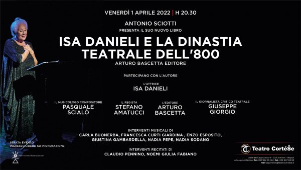 Isa Danieli venerdì 1 aprile ore 20.30 al Teatro CortéSe dei Colli Aminei