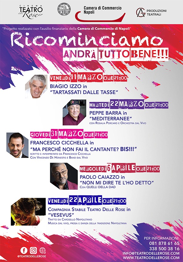 Al Teatro Delle Rose il mini cartellone con Izzo- Barra- Cicchella- Caiazzo e la Compagnia Stabile delle Rose