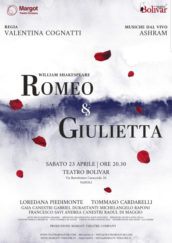 Teatro Bolivar: sabato 23 aprile Romeo e Giulietta celebrato da Margot Theatre Company