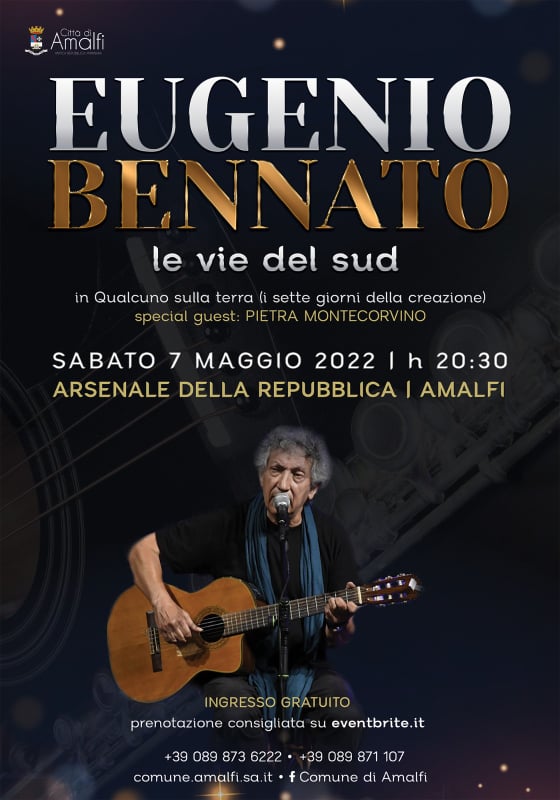 All'Antico Arsenale di Amalfi il concerto di Eugenio Bennato