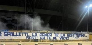 Calcio Napoli, striscione shock contro Spalletti