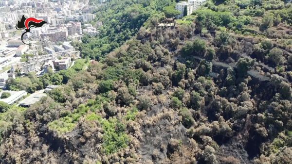 Rogo tra Fuorigrotta e Posillipo, rilievi dei Forestali: danni a 15 ettari di terreno