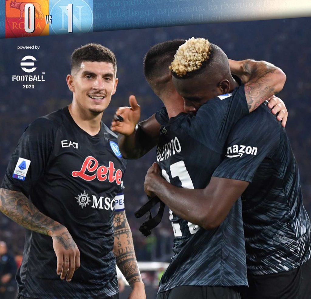 Calcio Napoli: Osimhen punisce la Roma. Azzurri sempre più primi