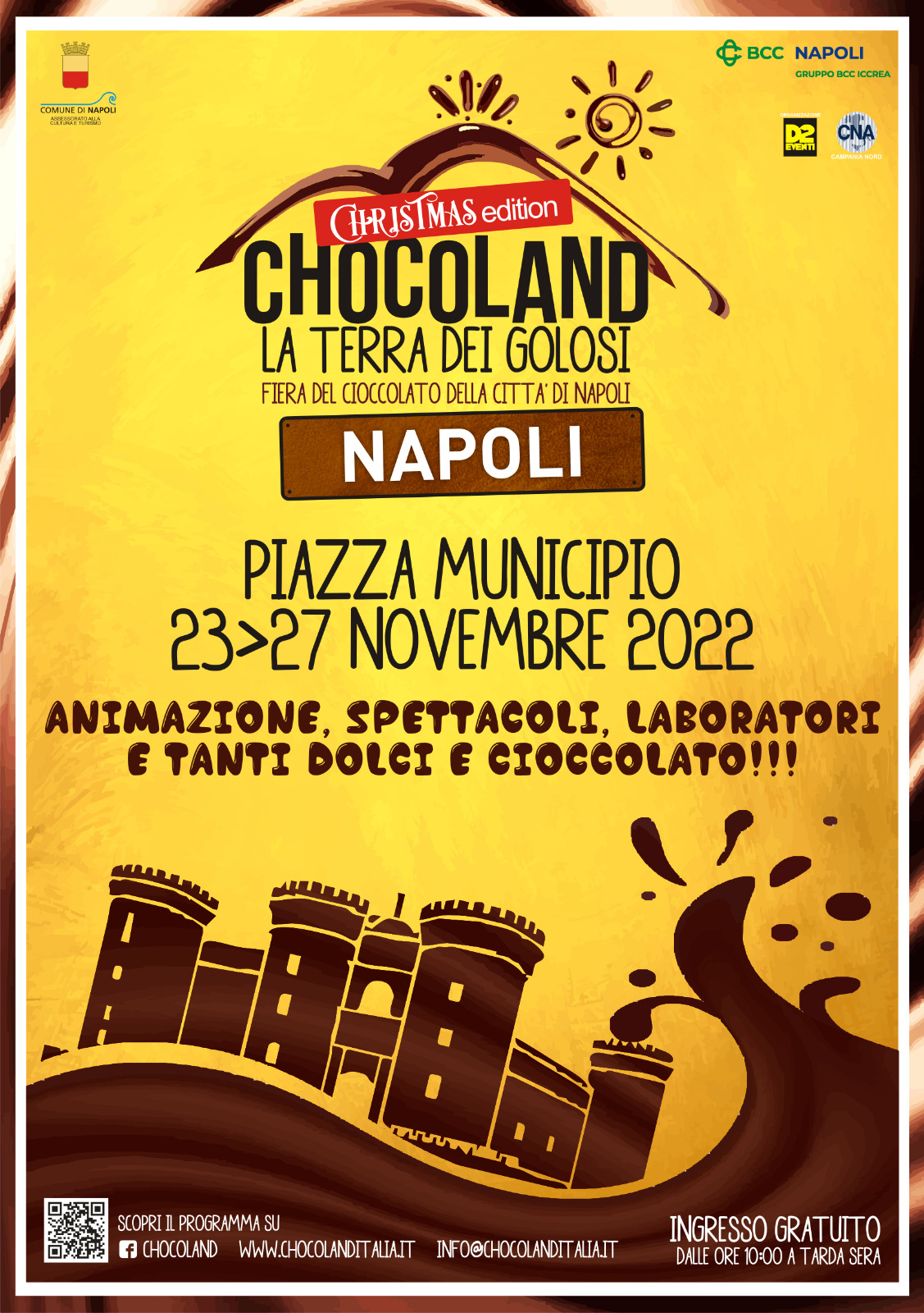 Il ritorno di Chocoland a Napoli tra spettacoli e laboratori