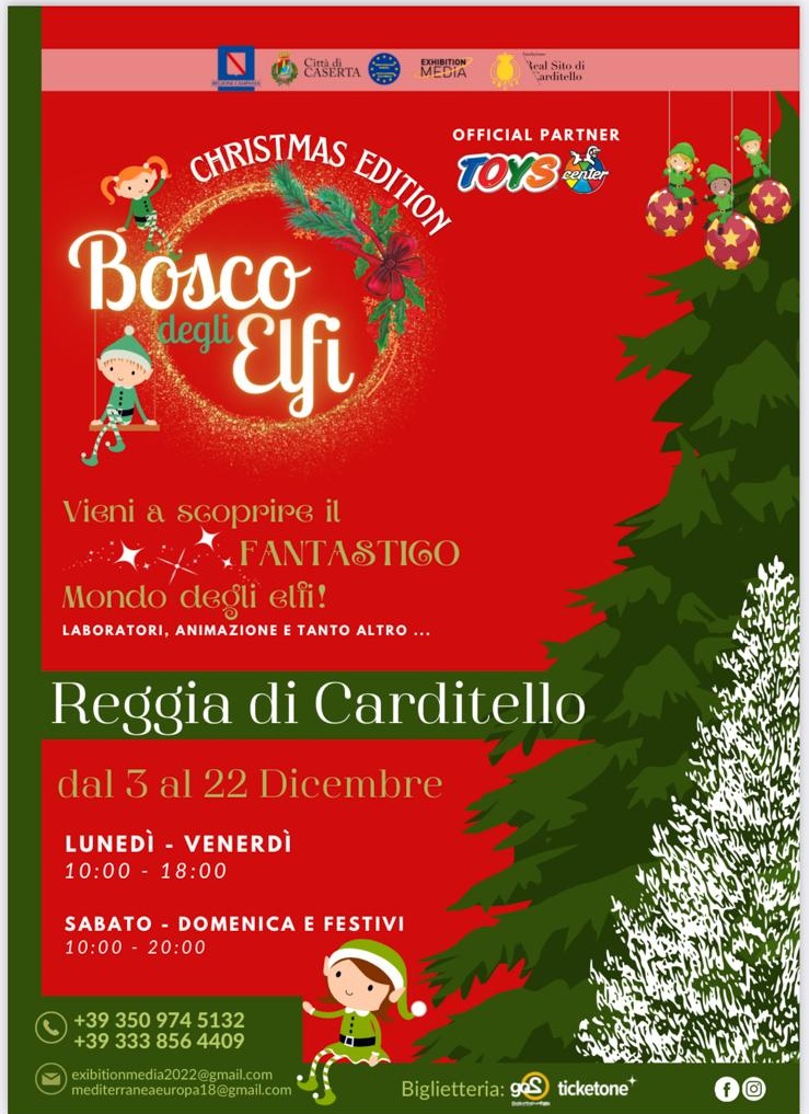 Il Bosco degli Elfi Christmas Edition alla Reggia di Carditello Il Bosco degli Elfi Christmas Edition alla Reggia di Carditello