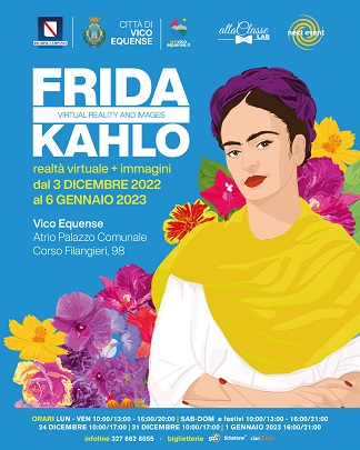 Frida Kahlo- Virtual Experience and images a Vico Equense fino alla Befana