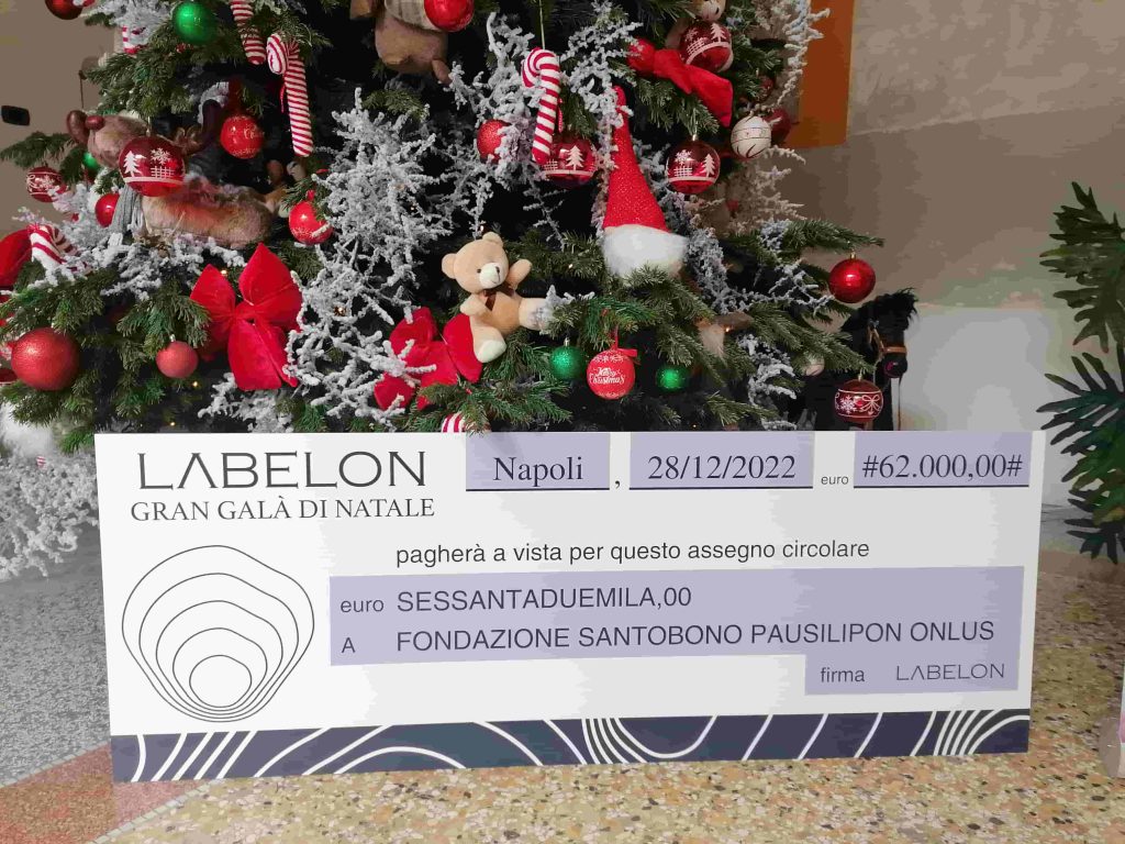 Labelon Gran Galà di Natale, raccolti 62.000 euro per la Fondazione Santobono Pausilipon