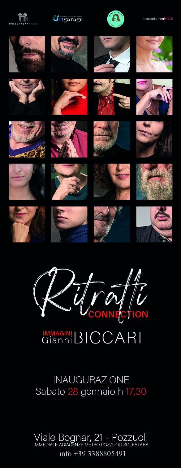 Il fotografo Gianni Biccari all'Art Garage con Ritratti Connection