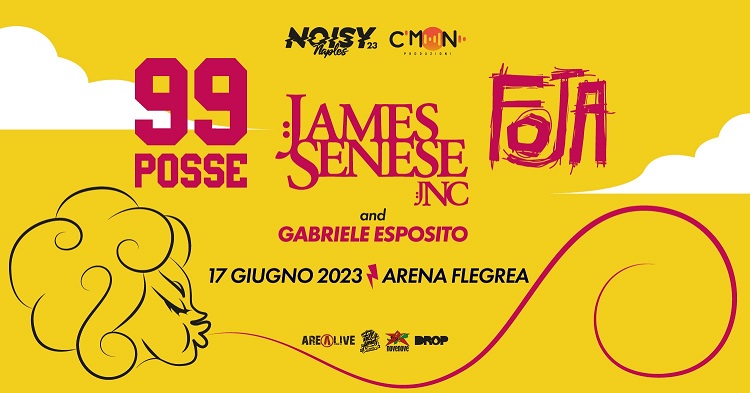 99 Posse, James Senese e Foja sul palco dell'Arena Flegrea