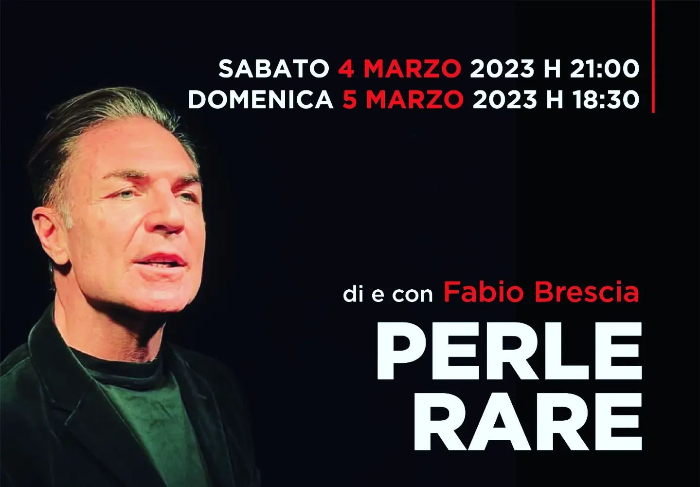 Fabio Brescia al Teatro CorteSe con Perle Rare