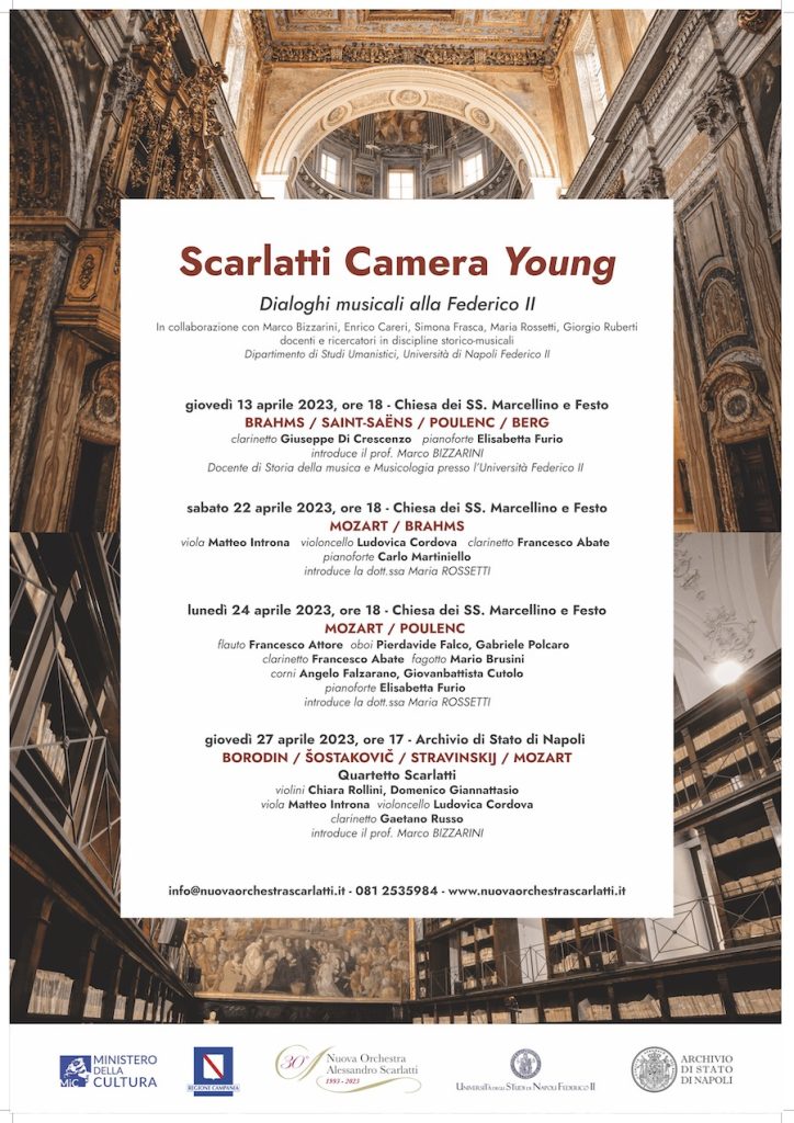 A San Marcellino e Festo la rassegna “Scarlatti Camera Young - Dialoghi musicali alla Federico II”