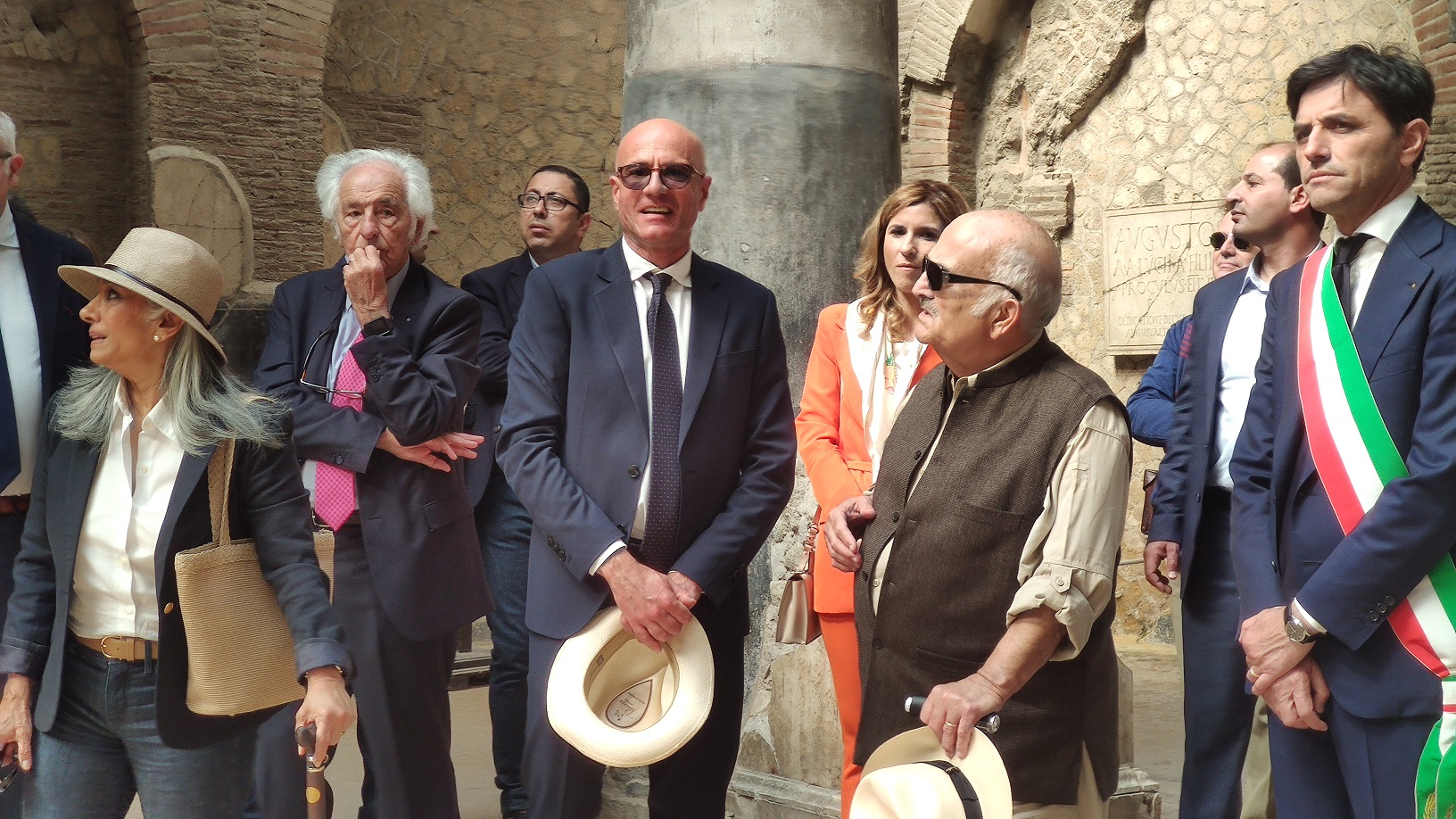 Il Principe Hassan di Giordania in visita al Parco Archeologico di Ercolano