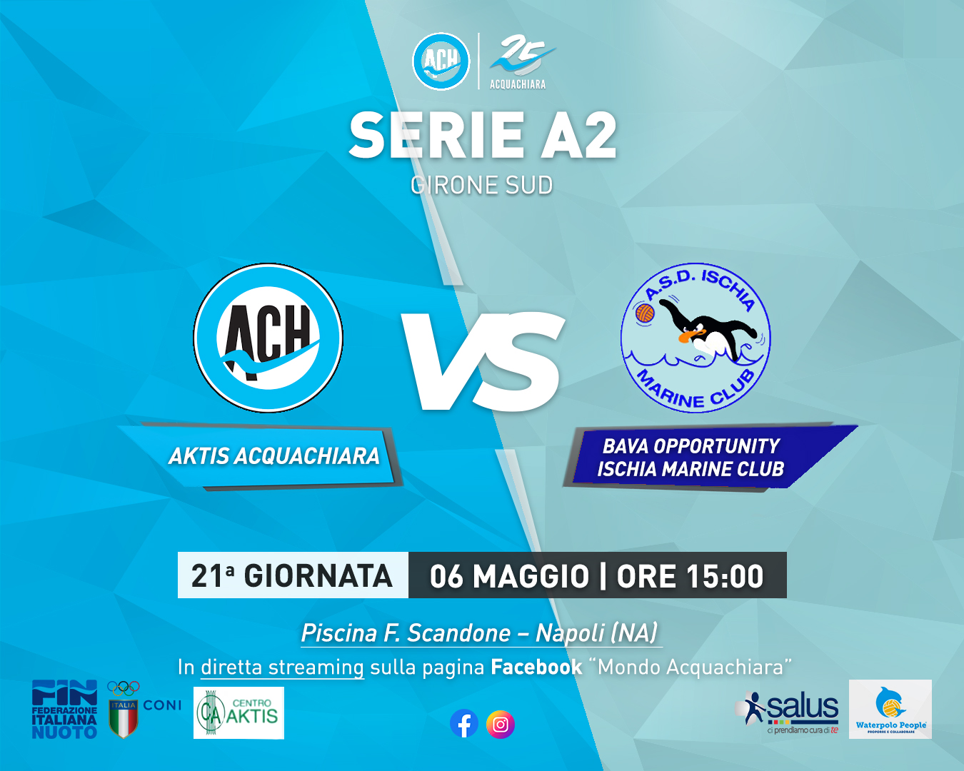 Aktis Acquachiara affronta il derby con l’Ischia