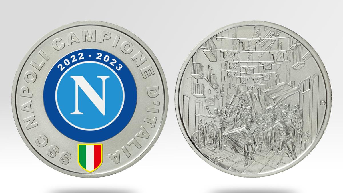 Calcio Napoli, coniate medaglie Campione d'Italia 2022-2023