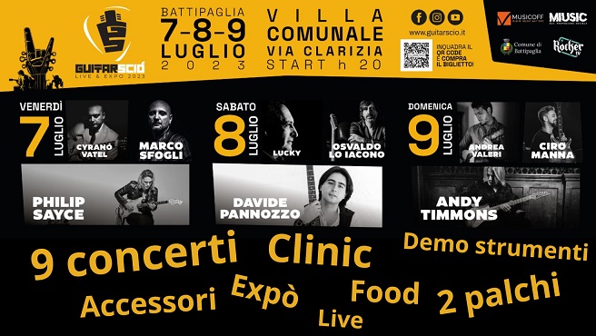 GuitarSció – Live & Expo 2023, il primo festival della chitarra del sud Italia