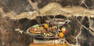Pompei, scoperto "antenato della pizza" in un affresco