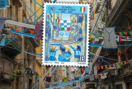 Calcio Napoli, celebrato lo scudetto con un francobollo commemorativo