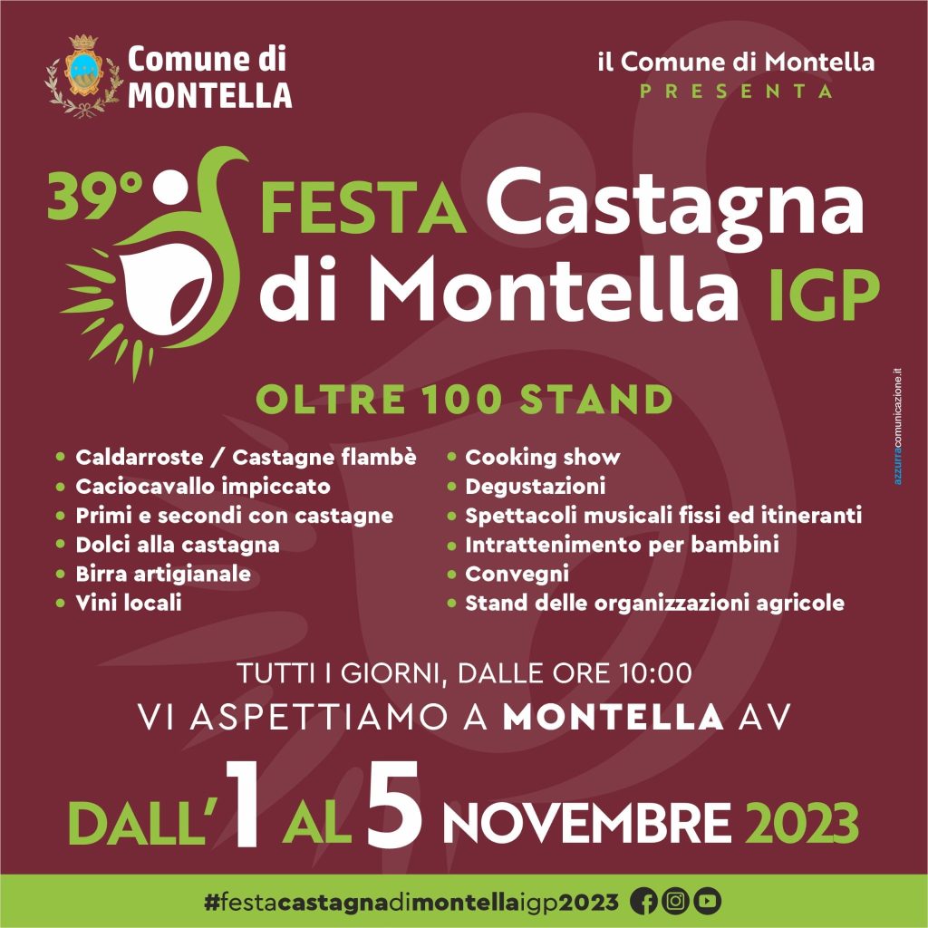 Sagra della Castagna di Montella, dall’1 al 5 novembre 2023