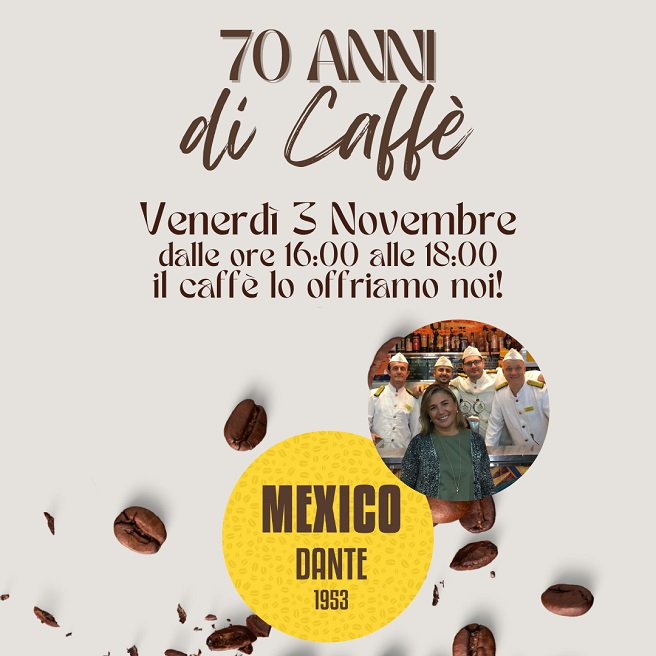 Bar Mexico in piazza Dante celebra i 70 anni, caffè offerto venerdì 3 novembre Bar Mexico