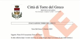 Torre del Greco: diffusa lettera evacuazione ma è un falso