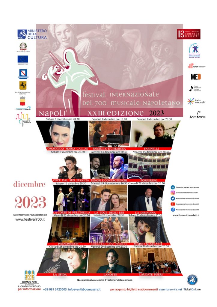 Associazione Scarlatti, Festival del ‘700 Musicale Napoletano: 14 concerti, 1 convegno e 8 location