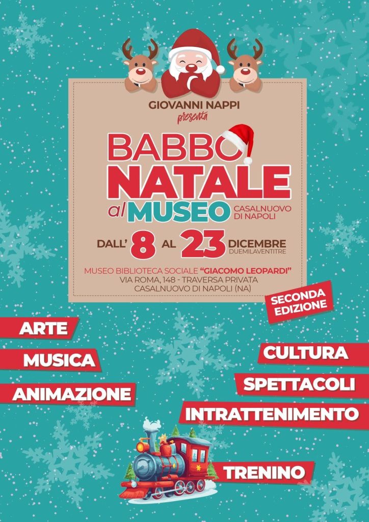 Casalnuovo di Napoli, grande attesa per la seconda edizione dell’evento: “Babbo Natale al Museo”