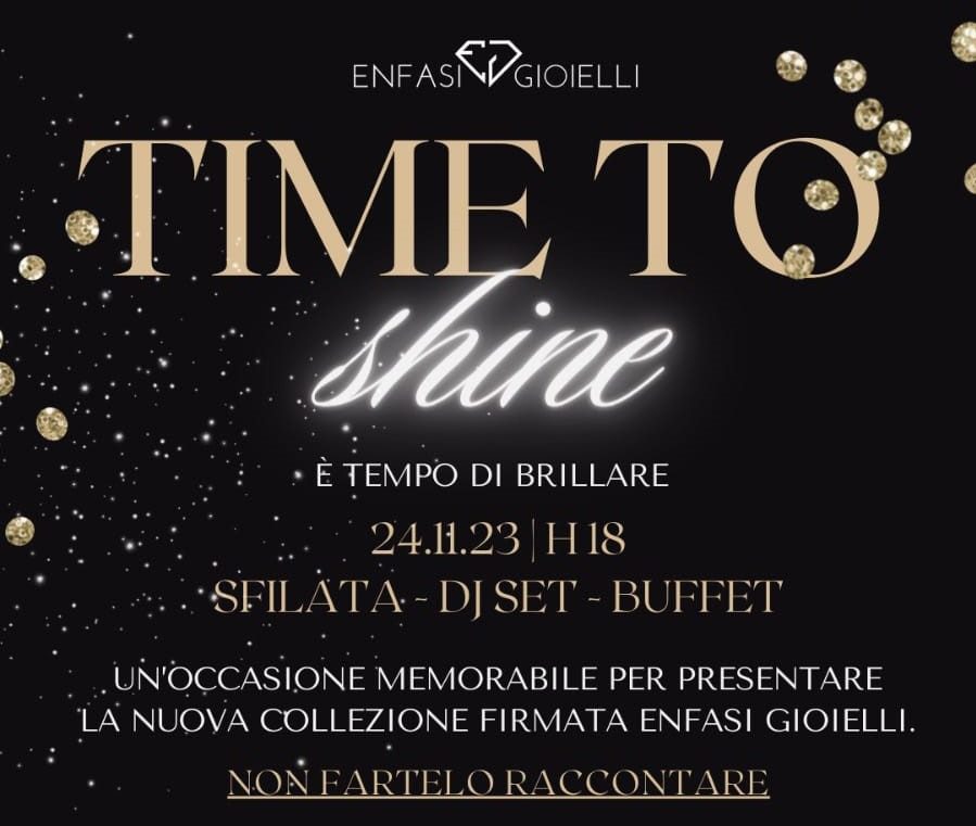 Time to Shine: sfilata di fashion jewels Enfasi a Piazza Nicola Amore