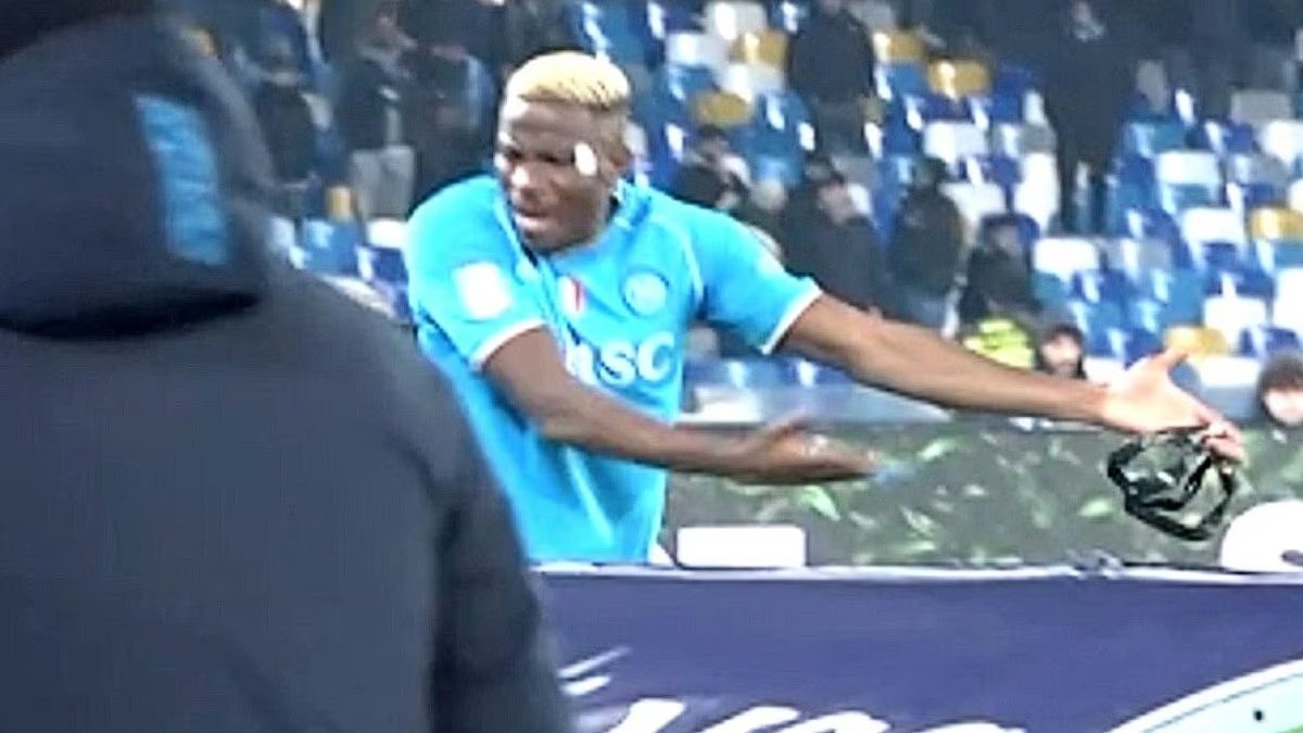 Napoli-Frosinone, Osimhen furioso per il ko