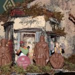 I pastori di cioccolato del Bar Franco nel presepe tradizionale