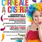 Carnevale a Caserta, il 4 febbraio tra carri allegorici e animazione per i più piccoli