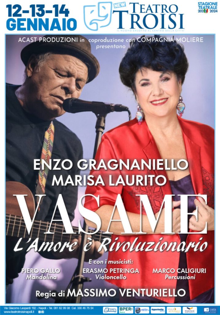 Enzo Gragnaniello e Marisa Laurito al Teatro Troisi con Vasame