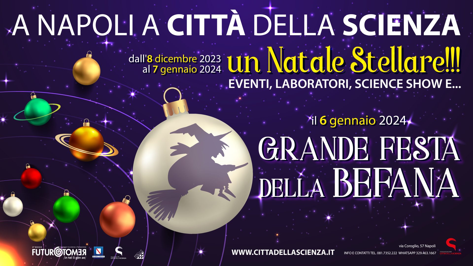 A Napoli a Città della Scienza la Grande Festa della Befana 2024